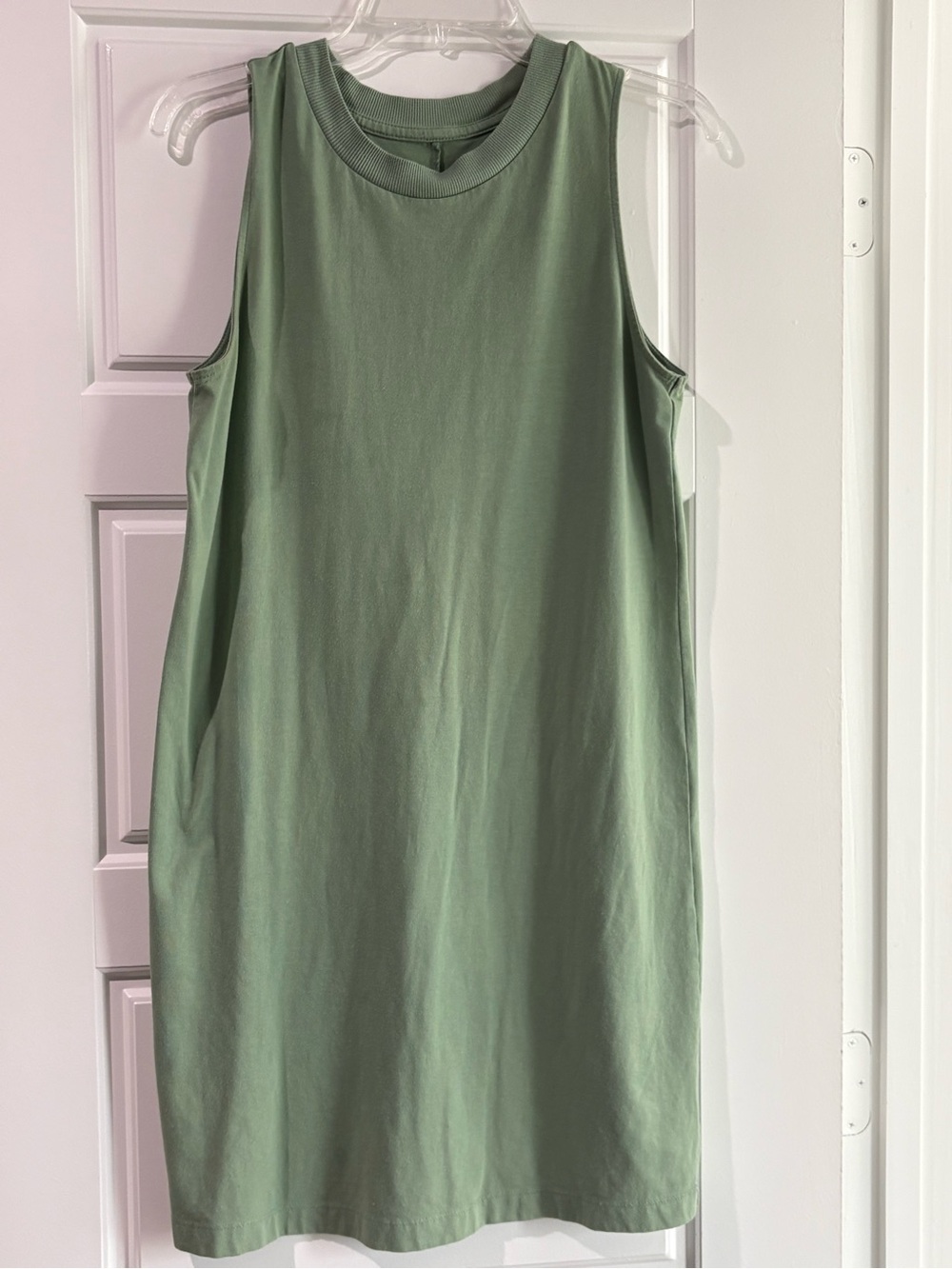 Sleeveless Sage Green Shift Dress